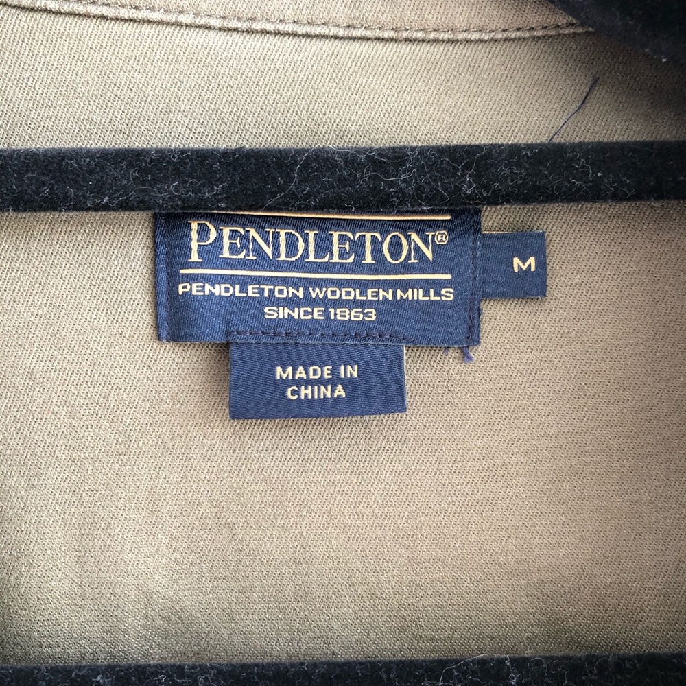 Pendleton Green Army Jacket Size Medium - image 6